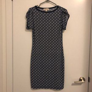 Michael Kors navy patterned dress